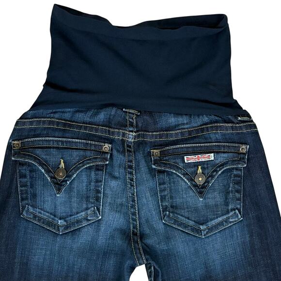 Hudson Flap Back Pocket Bootcut Maternity Jeans Sz 28 Dark Wash A Pea in the Pod - Picture 7 of 8